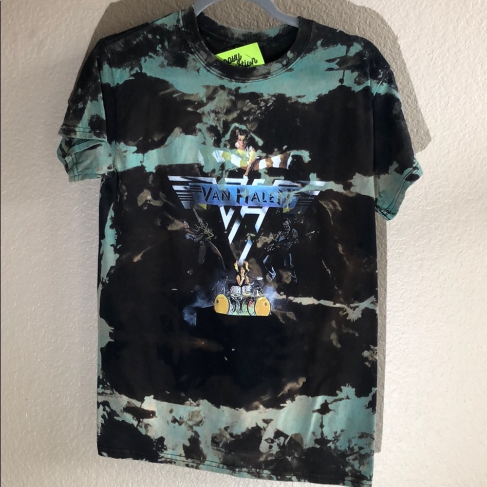 Grunge dyed Van Halen tee